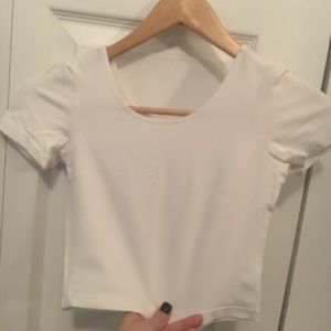 American Apparel White Crop Top